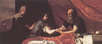  Blessing Painting - Jacob Receives Isaacs Blessing Tenebrism Jusepe de Ribera
